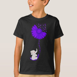 Camiseta Girassol Roxo Elefante Que Eu Vou Lembrar Para Voc