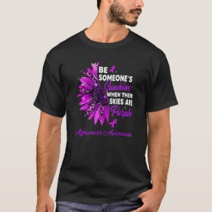 Camiseta Girassol Seus Céus São Alzheimer Roxo