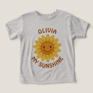 Camiseta Girassol Sorridente Alegre "Meu Sol"