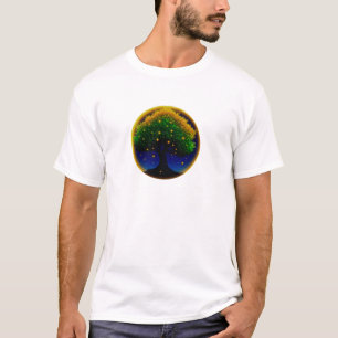 Camiseta Girassol Sussurro Retro – Botânica Texturizada à M