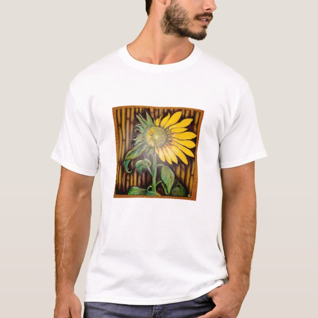 Camiseta Girassol T orgânico da ascensão (Frente)