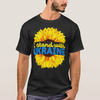 Camiseta Girassol Ucrânia I Stand Com Ucrânia Girassol