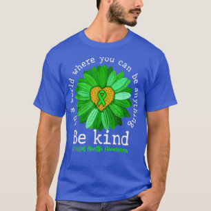 Camiseta Girassol verde seja gentil com os adolescentes de
