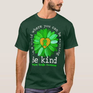 Camiseta Girassol verde seja gentil com os adolescentes de 