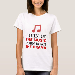 Camiseta Gire acima da música