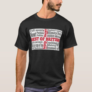 Camiseta Gíria inglesa na bandeira da Rua George's Cross