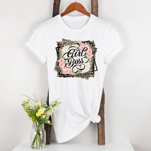 Camiseta Girl Boss Modern Leapord Impressão
