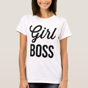 Camiseta GIRL BOSS Tipografia Retrô Camisa-T-Camisa-Mulhe