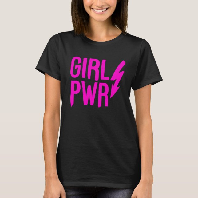 Camiseta Girl Power Lightning Bolt (Frente)