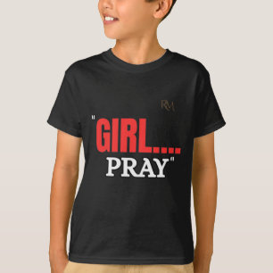 Camiseta Girl Pray Camisa Cristã Baseada na Fé p