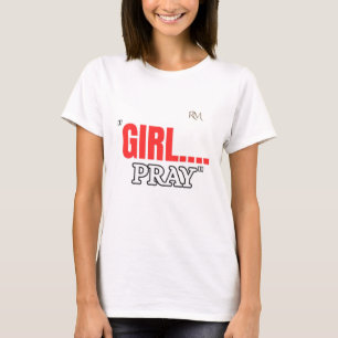 Camiseta Girl Pray Camiseta Cristã Baseada na Fé