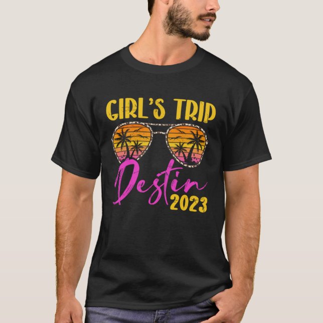 Camiseta Girl s Trip Destin Florida 2023 Matching Bachelore (Frente)
