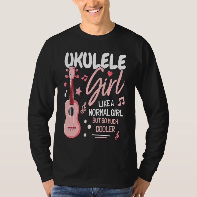 Camiseta Girl Ukulele Player I Women Ukulele I Daughter Uku (Frente)