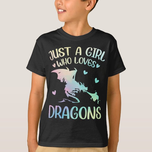 Camiseta Girl Who loves Dragons (Frente)
