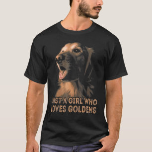 Camiseta Girl Who Loves Golden Retrievers Dog Golden Retrie