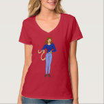 Camiseta girl with a tail<br><div class="desc">she's having fun twirling her tail around</div>
