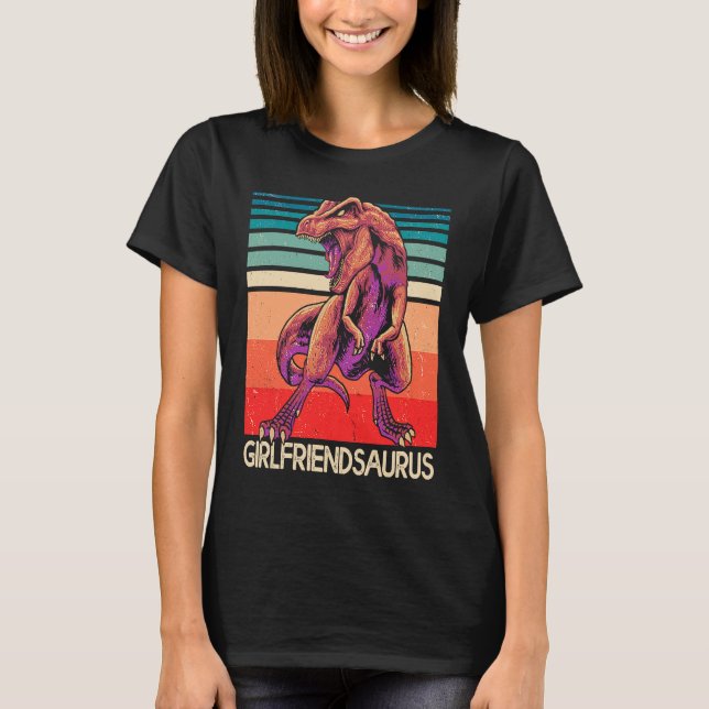 Camiseta GirlfriendSaurus T Rex T  Girlfriend Saurus Dinosa (Frente)