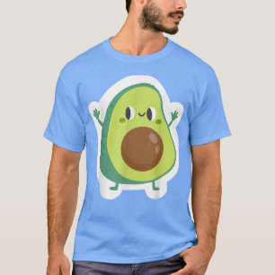 Camiseta Girlie Funny Cute Sticker Style Avocado