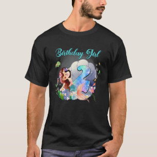 Camiseta Girls 2Nd Birthday This Mermaid Is 2 Years Old Cos