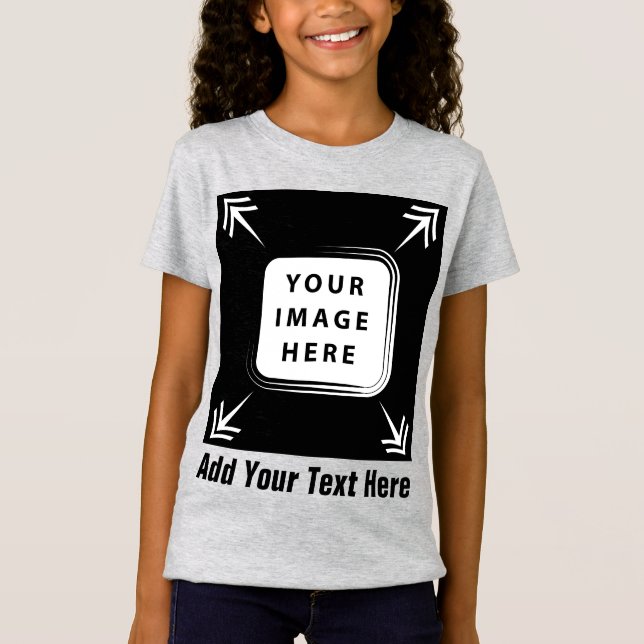 Camiseta Girls Clothing Adicionar Imagem Modelo de Fotograf (Frente)