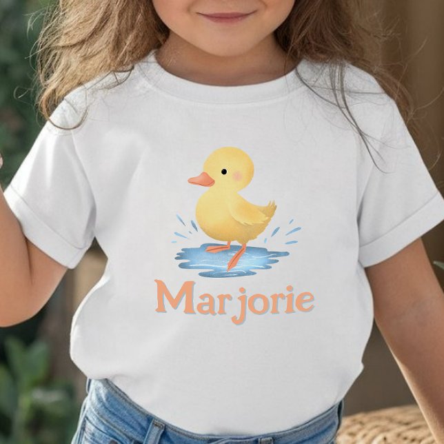 Camiseta Girls Cute Kawaii Duckling Summer Farm (Criador carregado)