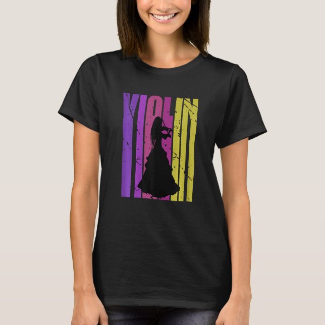 Camiseta Girls Cute Violin Daughter Queen Violinist Player  (Frente)