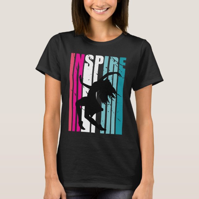 Camiseta Girls Dance Inspire Coach Dancer Retro Dancing (Frente)