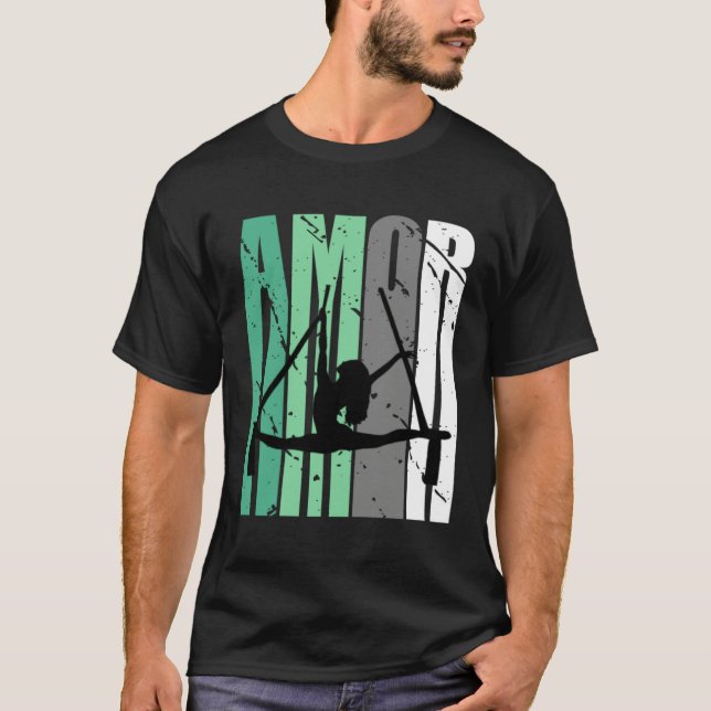 Camiseta Girls Green Aerialist Distressed Amor Loves Inspir (Frente)