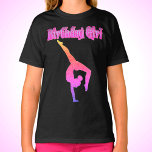 Camiseta Girls Gymnastics Birthday Girl T Shirt<br><div class="desc">Raparigas Gymnastics Birthday Girl T-Shirt - diz "Birthday Girl" em letra decorativa de rico,  tem uma ginasta roxa cintilante fazendo uma habilidade de 'kickover' de torcida!</div>