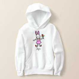 Camiseta Girls Hoodie com Trabalho de arte de Coelho Origin