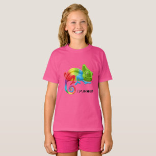 Camiseta Girls' I'm Unique Chameleon - Chuva Vibra