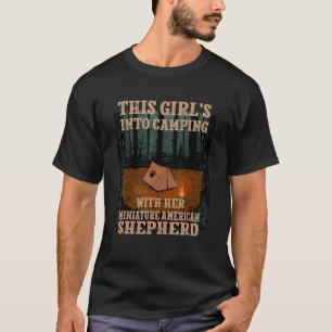 Camiseta Girls Into Camping With Her Miniature American She