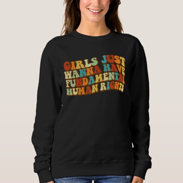 Camiseta Girls Just Wanna Have Fundamental Human Rights Fem (Frente)