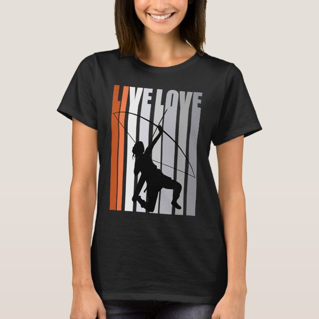 Camiseta Girls Motivational Orange Archery Birthday ama G (Frente)
