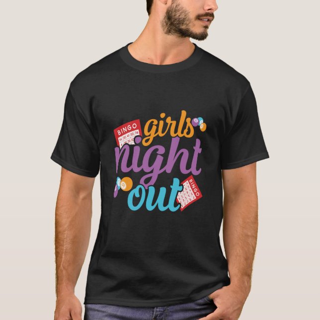 Camiseta Girls Night Out Bingo Player Bingo Caller (Frente)