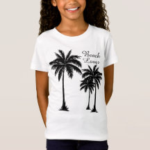 Girls Palm Tree Beach Tropical