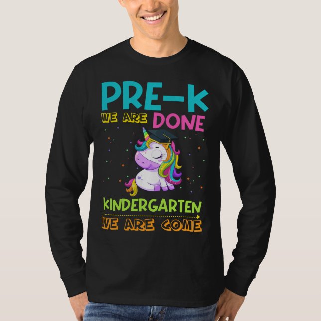 Camiseta Girls Pre-K Graduation Magical Unicorn (Frente)