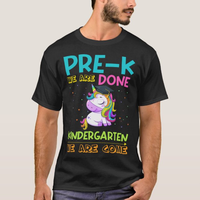 Camiseta Girls Pre-K Graduation Magical Unicorn (Frente)