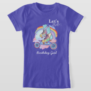 Camiseta Girls Roller Skating rople Birthday