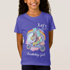 Camiseta Girls Roller Skating rople Birthday