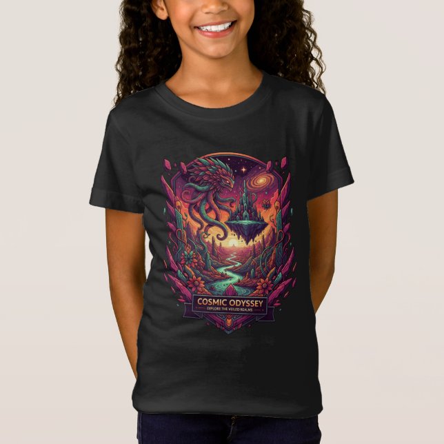 Camiseta Girls Stellar Space Fantasy Cosmic Adventure (Frente)