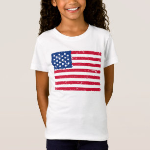 Camiseta Girls T-Shirt-Patriotic