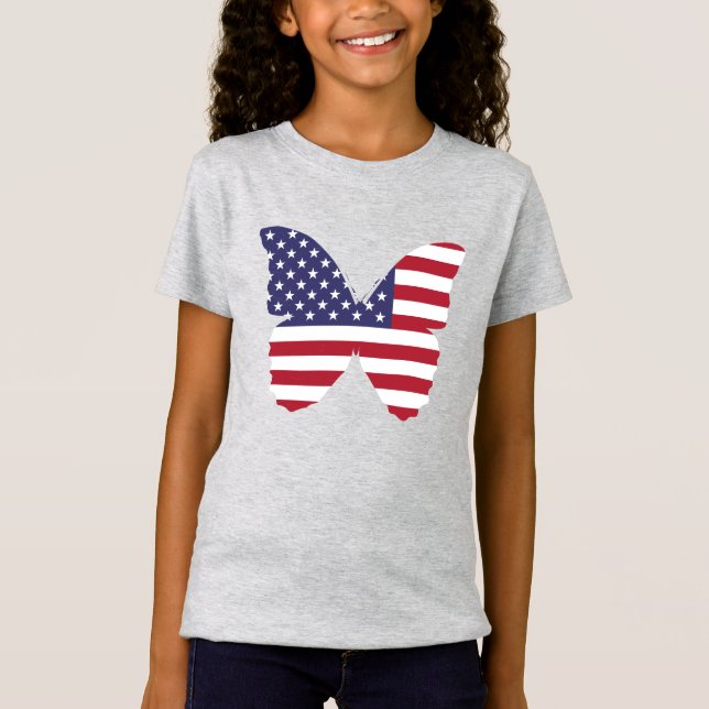 Camiseta Girls T-Shirt-Patriotic (Frente)