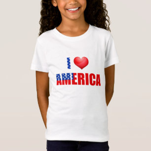 Camiseta Girls T-Shirt-Patriotic