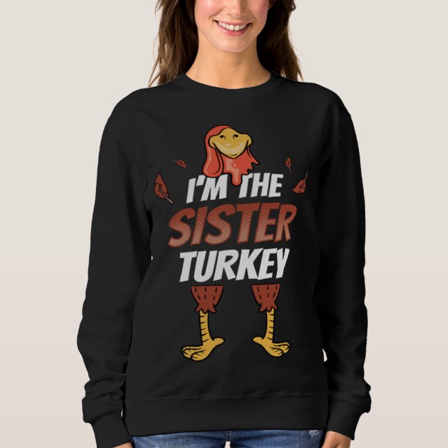Camiseta Girls Thanksgiving Outfit Family  I m The Sister T (Frente)