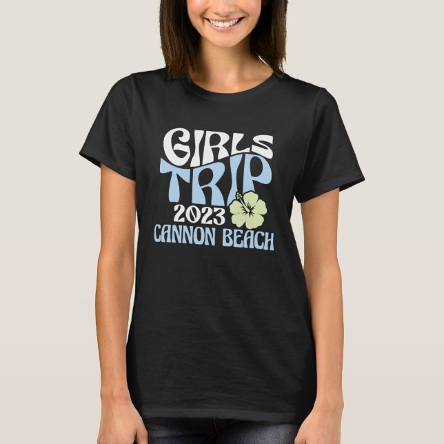 Camiseta Girls Trip 2023 Cannon Beach Beach Destination Ret (Frente)
