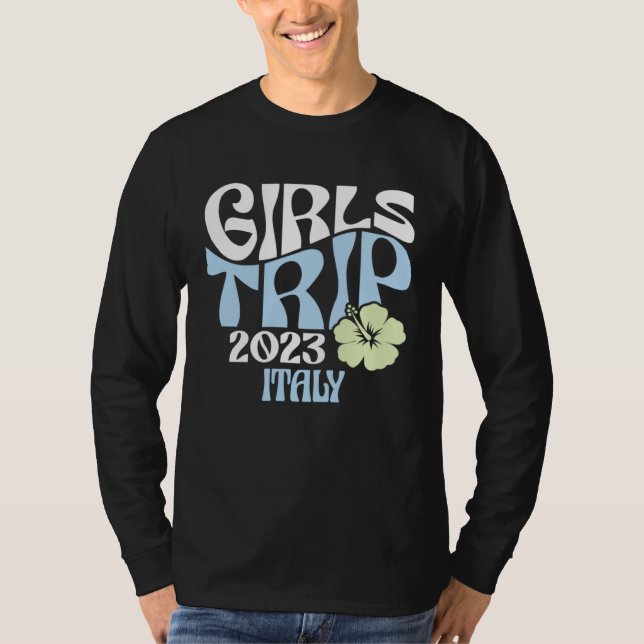 Camiseta Girls Trip 2023 Italy Beach Destination Retro Groo (Frente)