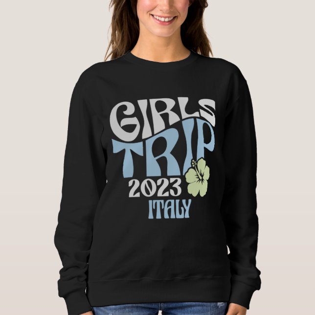 Camiseta Girls Trip 2023 Italy Beach Destination Retro Groo (Frente)