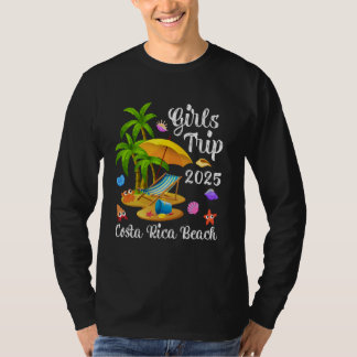 Camiseta Girls Trip 2025 Summer Vacation Costa Rica Beach