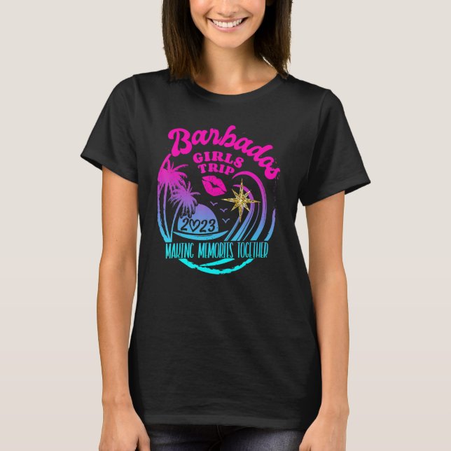 Camiseta Girls Trip Barbados 2023 For Womens Weekend Birthd (Frente)